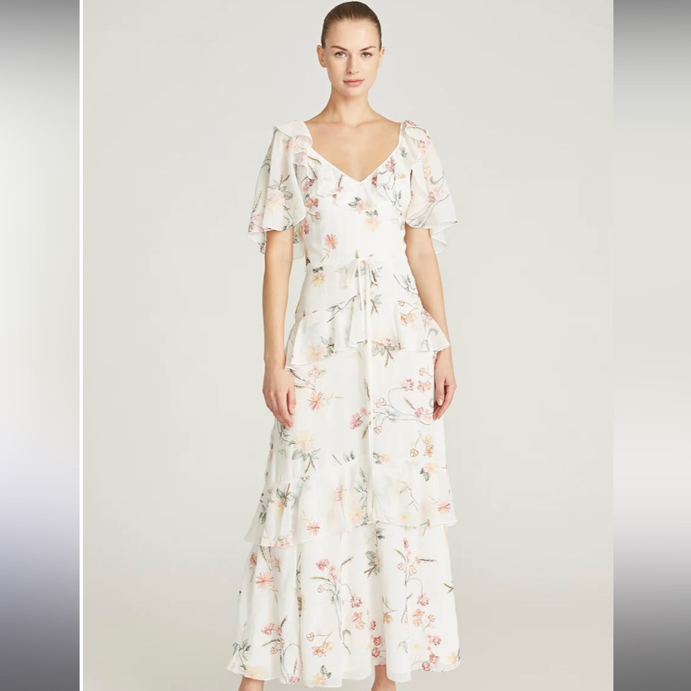 THEIA Tinsley florals dress